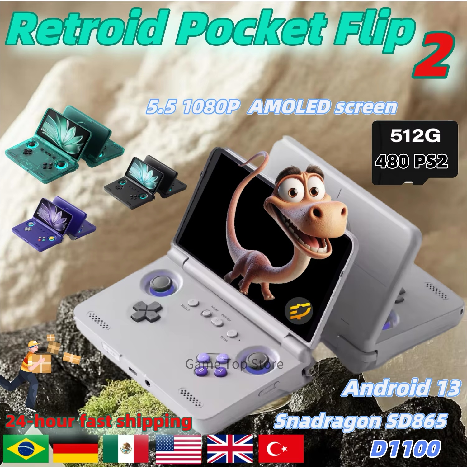 Retro Gaming Gadgets - Retroid Pocket Flip 2 Handheld Console