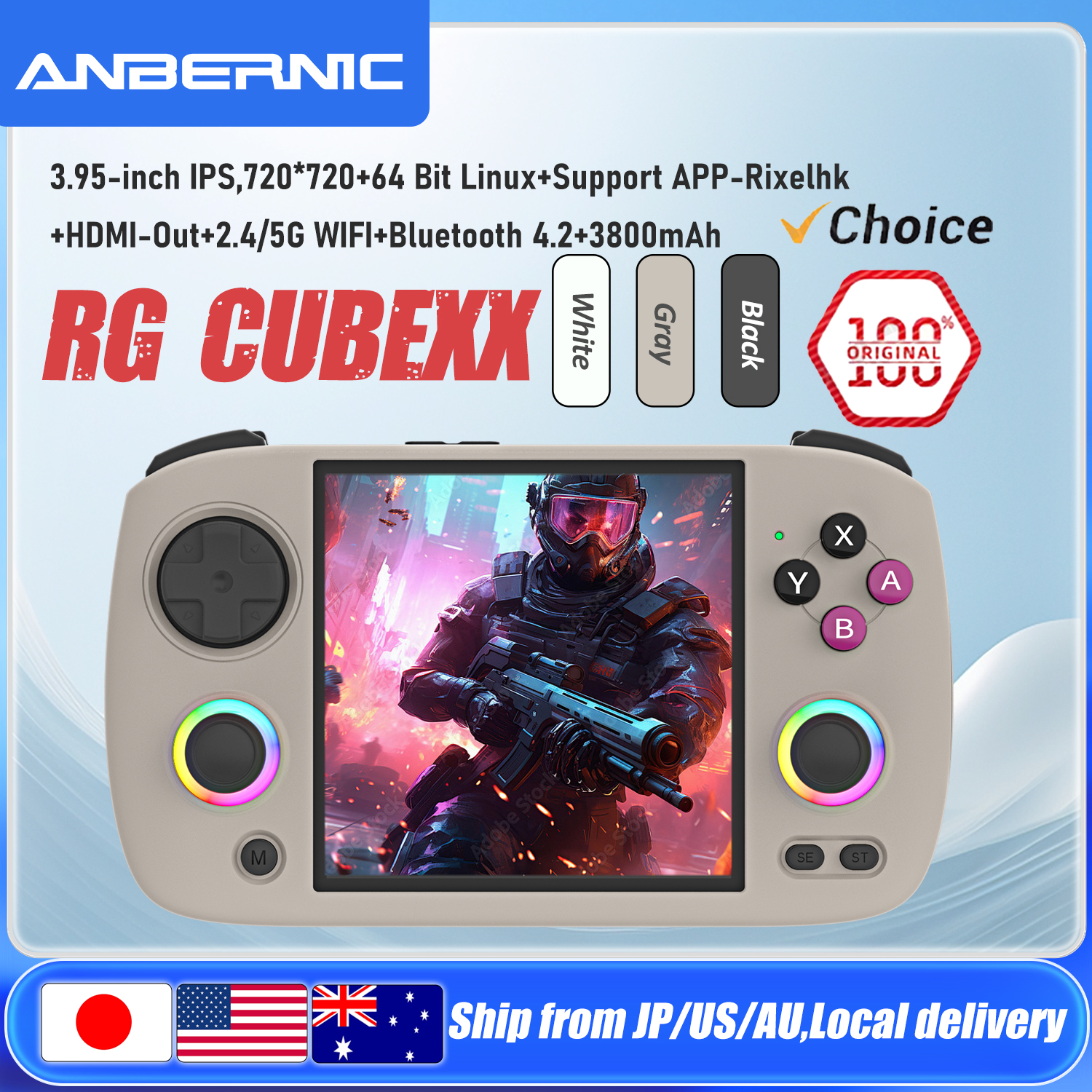 Retro Gaming Upscaler - ANBERNIC RG CubeXX Handheld Game Console