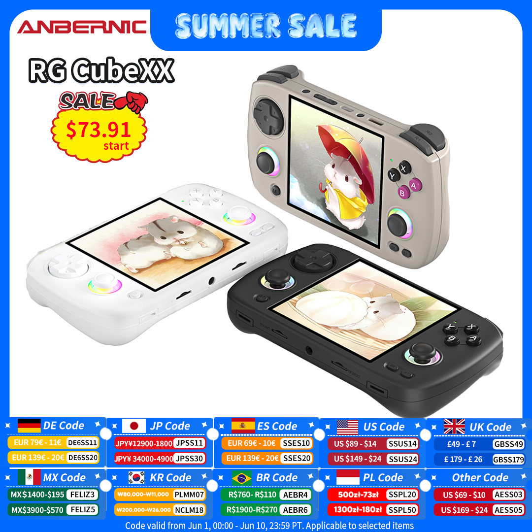 Retro Gaming Upscaler - Anbernic RG CubeXX Retro Handheld Games