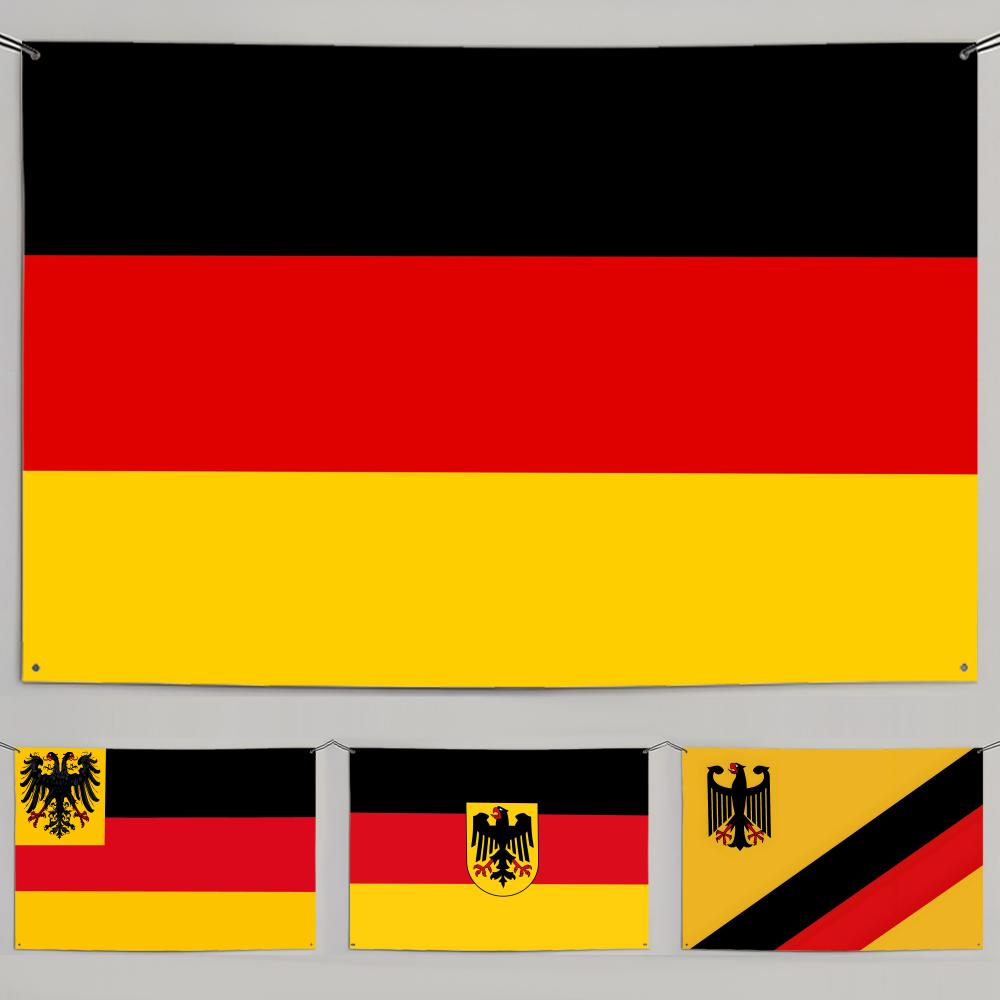 Retro Gaming Banner - 1PC Classic German Flags Retro Football
