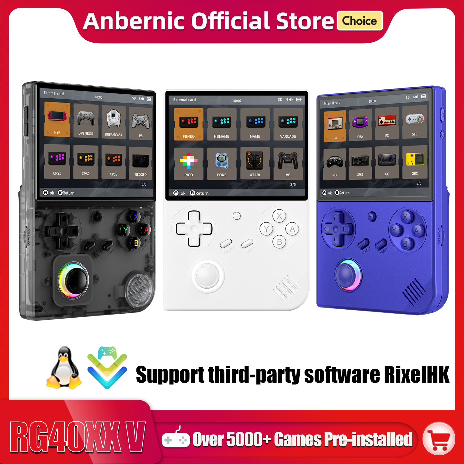 Retro Gaming Upscaler - Anbernic RG 40XXV 64 Bit Linux