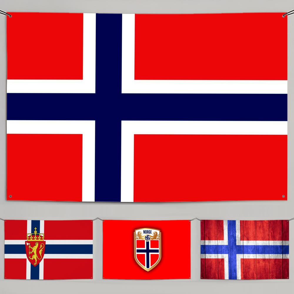 Retro Gaming Banner - 1PC Famous Norway Flags Retro Football