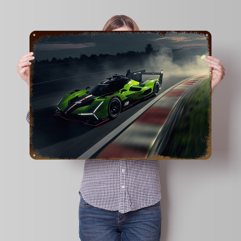 Green Race Car on Track Poster - Retro Gaming On recensione e prezzo