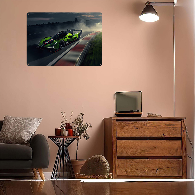 Green Race Car on Track Poster - Retro Gaming On recensione e prezzo