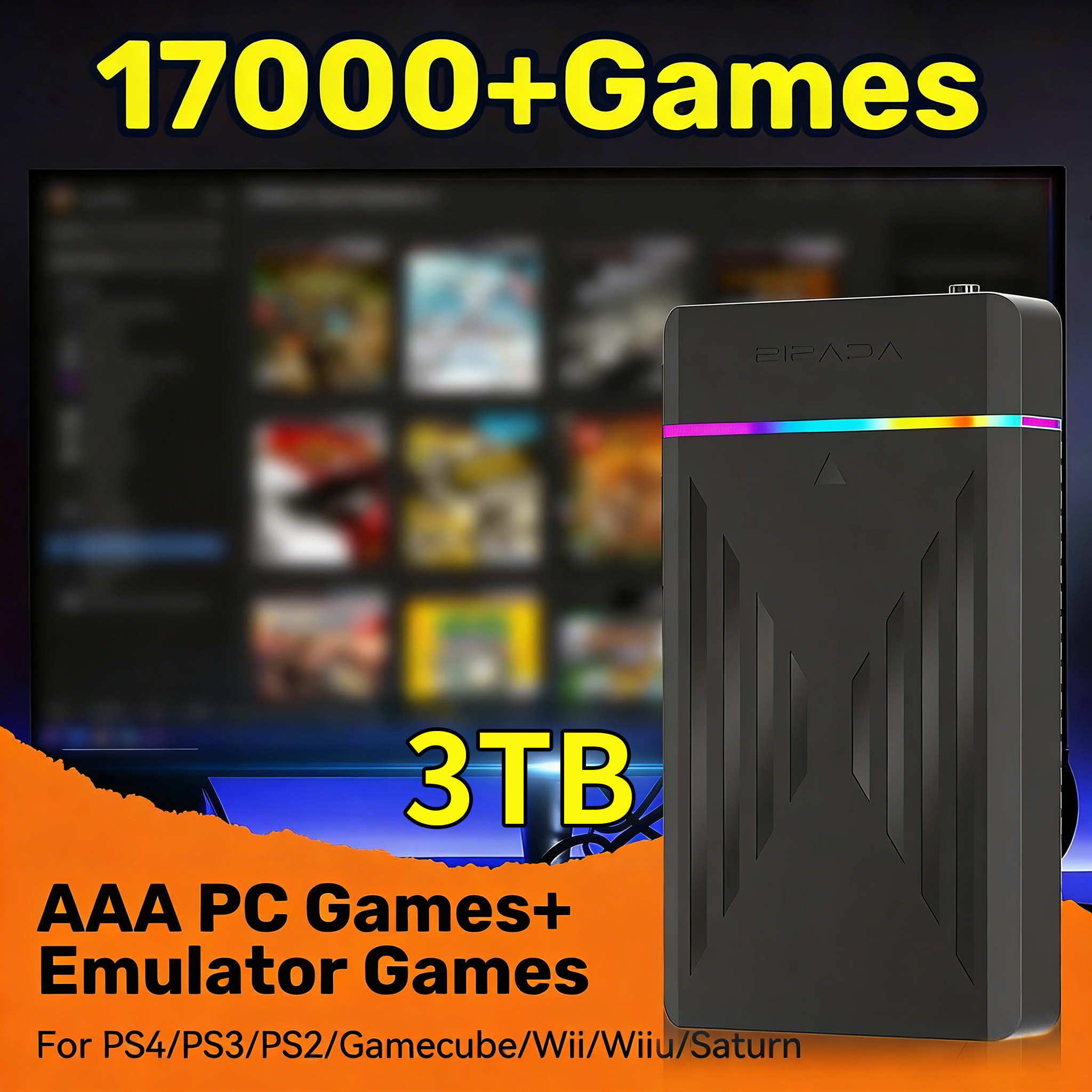 Portable 3TB Gaming HDD Video  - Retro Gaming For Windows recensione e prezzo