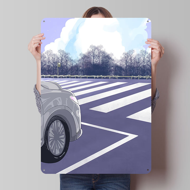on Crosswalk With Winter Trees - Retro Gaming On recensione e prezzo