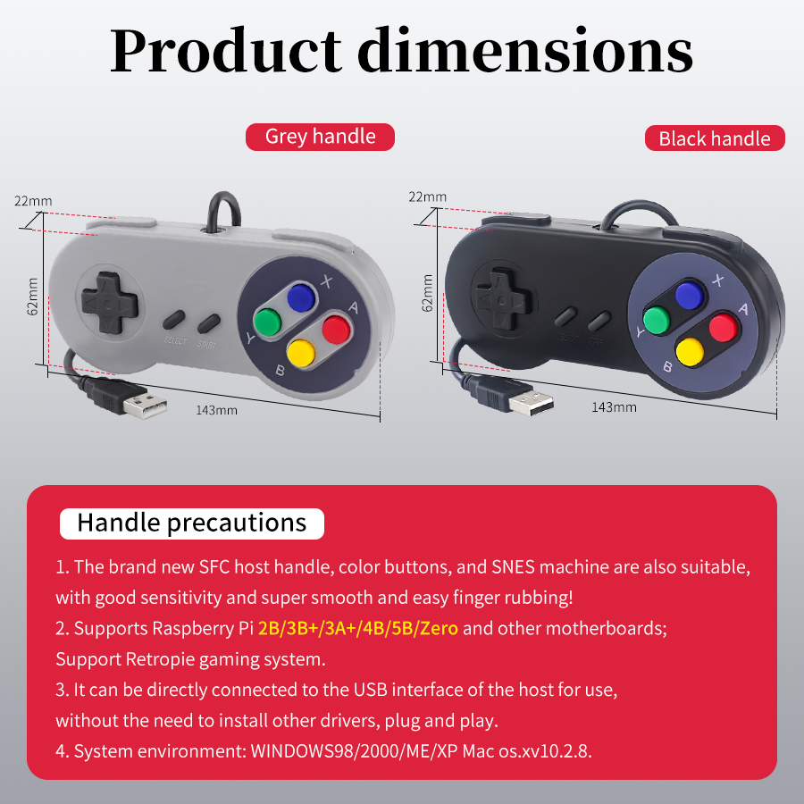 USB Wired Game Controller Retr - Retro Gaming On Raspberry Pi recensione e prezzo