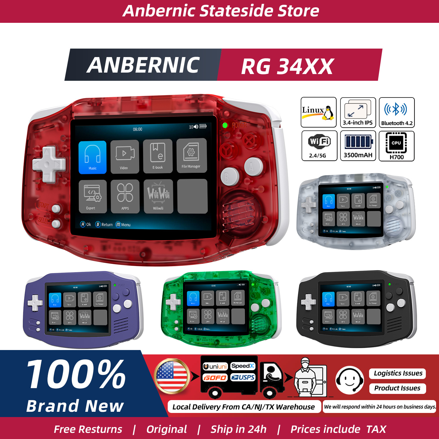 ANBERNIC RG34XX Retro Handheld - Retro Gaming Upscaler recensione e prezzo