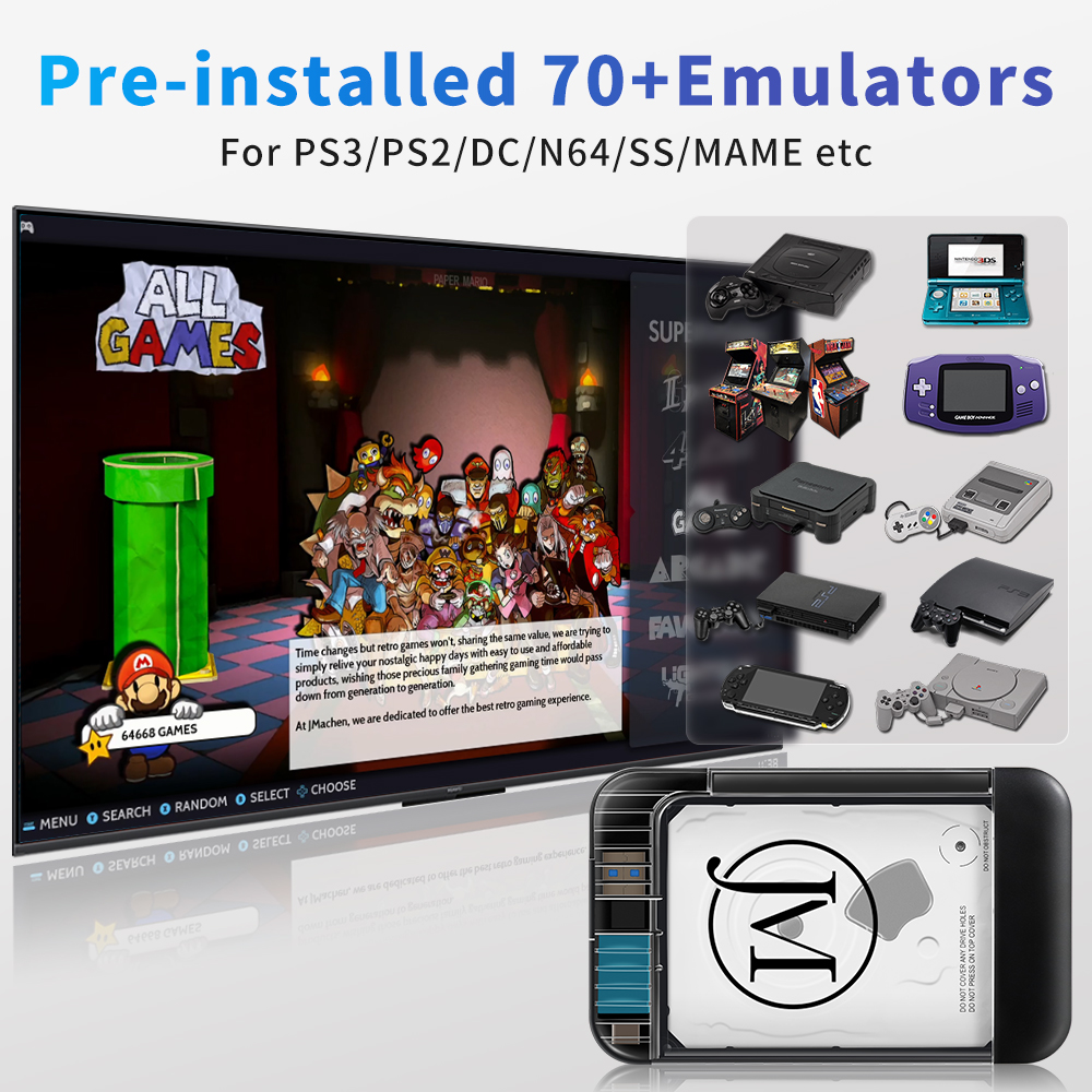 RETROBAT Portable 500G Gaming  - Retro Gaming System recensione e prezzo