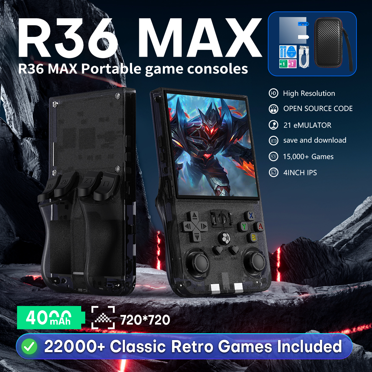 Open Source R36MAX Portable Vi - Retro Gaming Upscaler recensione e prezzo