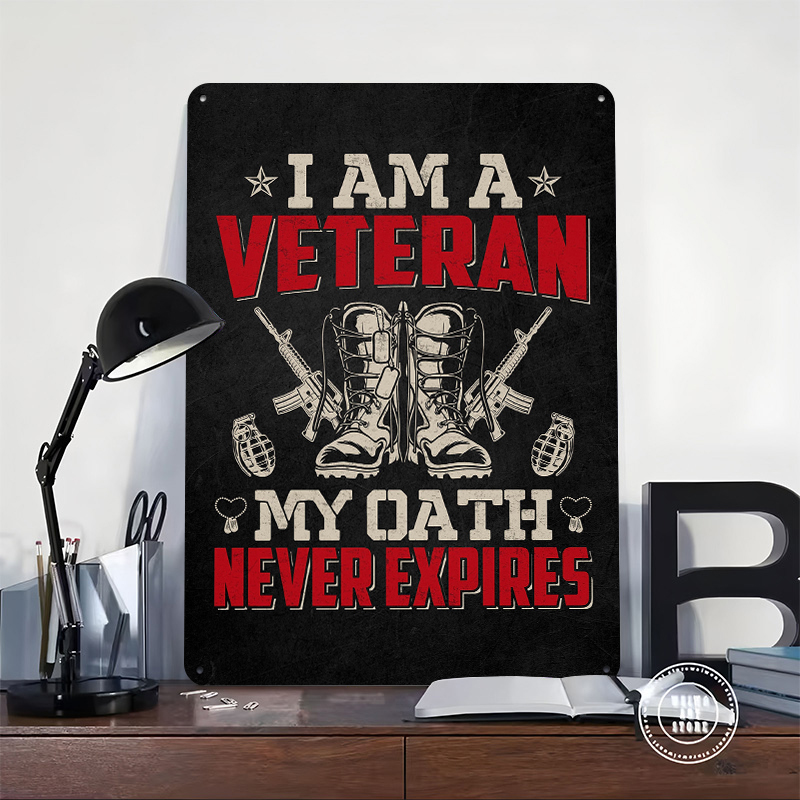 Veteran Military Quote Metal P - Retro Gaming Bar recensione e prezzo
