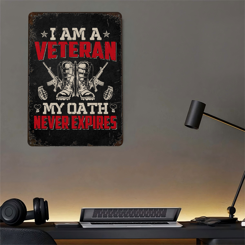 Veteran Military Quote Metal P - Retro Gaming Bar recensione e prezzo