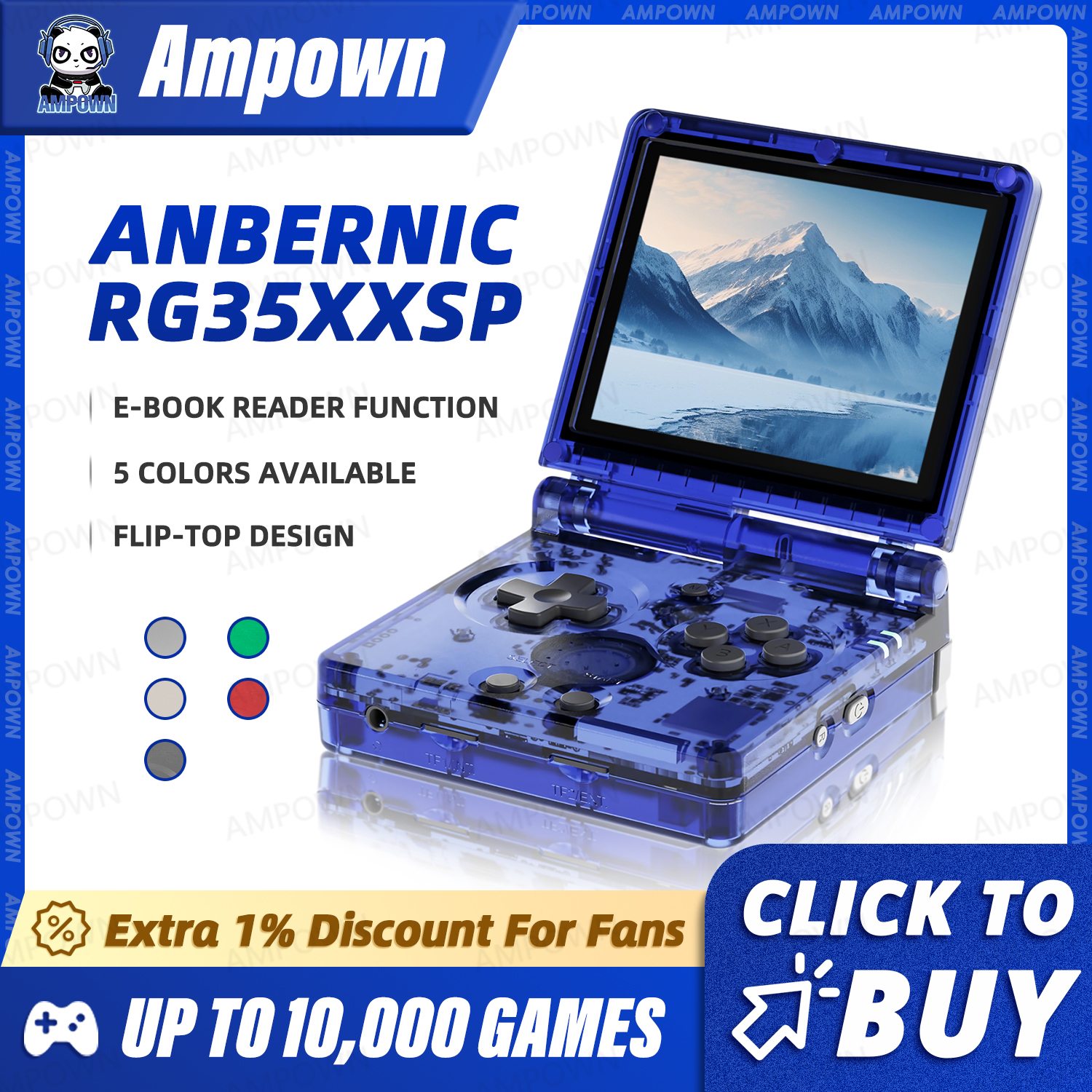 ANBERNIC RG35XXSP Flip Game Co - Retro Gaming Upscaler recensione e prezzo