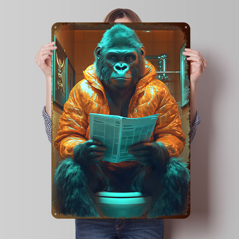 Gorilla Reading on Toilet Tinp - Retro Gaming On recensione e prezzo