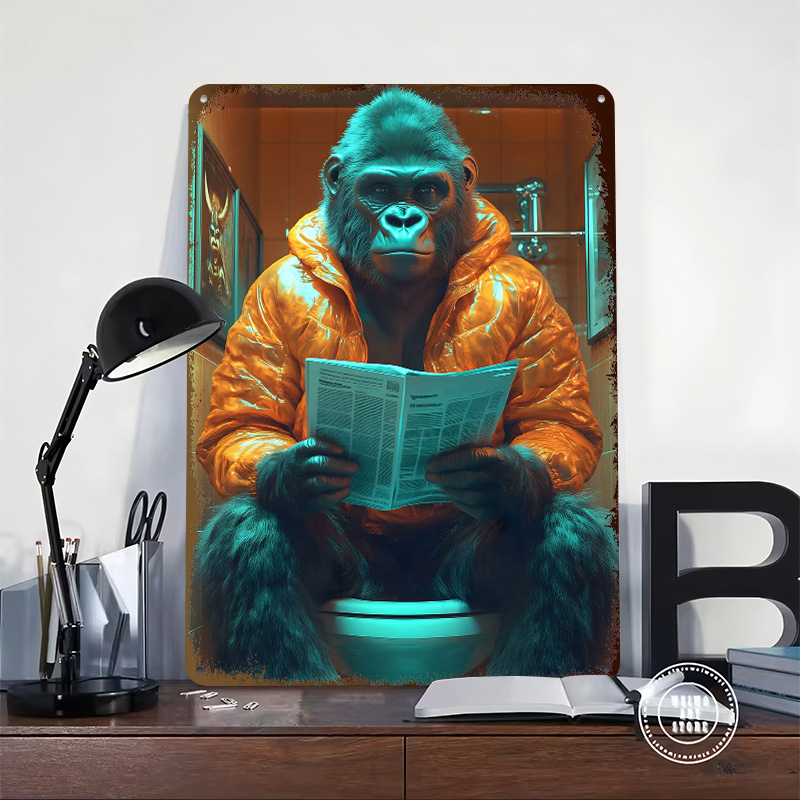 Gorilla Reading on Toilet Tinp - Retro Gaming On recensione e prezzo