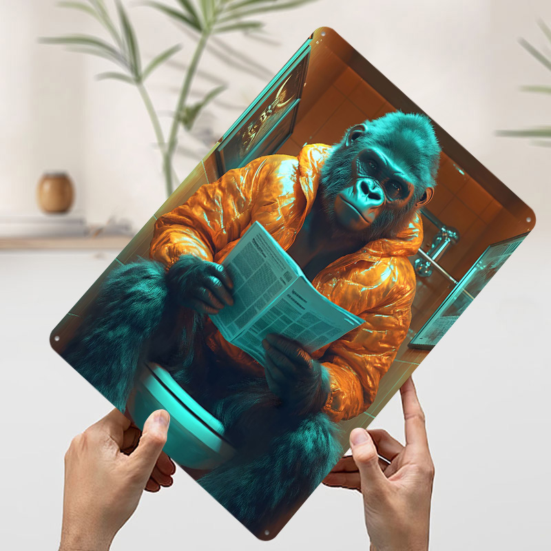 Gorilla Reading on Toilet Tinp - Retro Gaming On recensione e prezzo