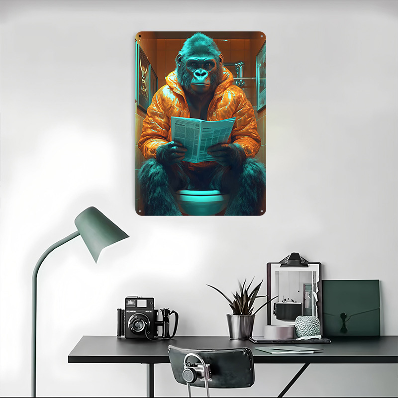 Gorilla Reading on Toilet Tinp - Retro Gaming On recensione e prezzo