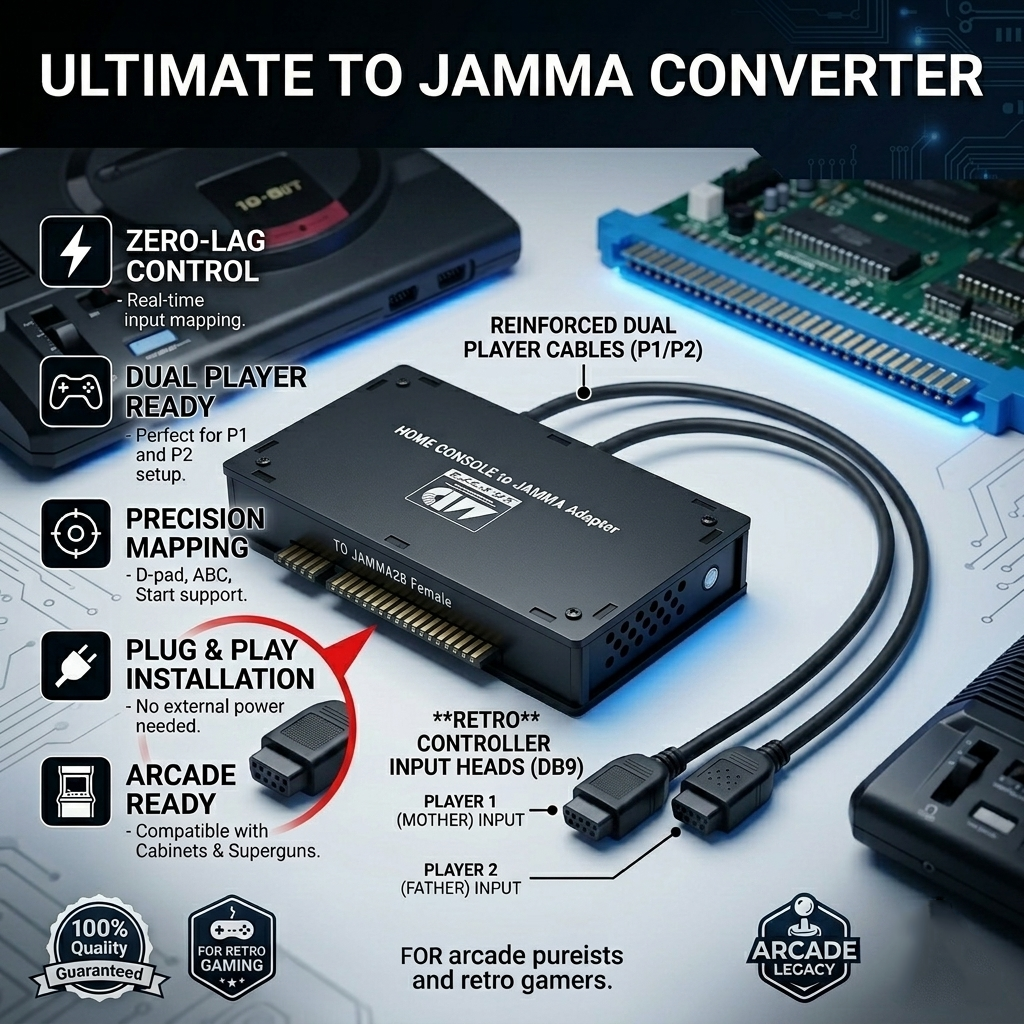 Mega Drive Genesis MD to JAMMA - Retro Gaming Cabinet recensione e prezzo