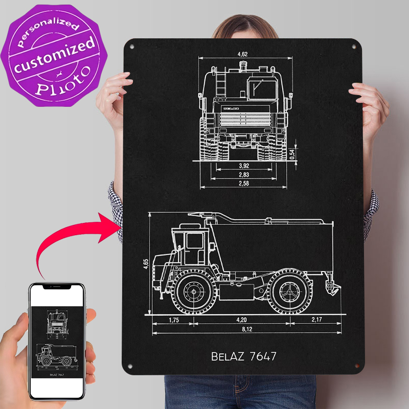 BelAZ 7647 Metal Poster Wall A - Retro Gaming Bar recensione e prezzo
