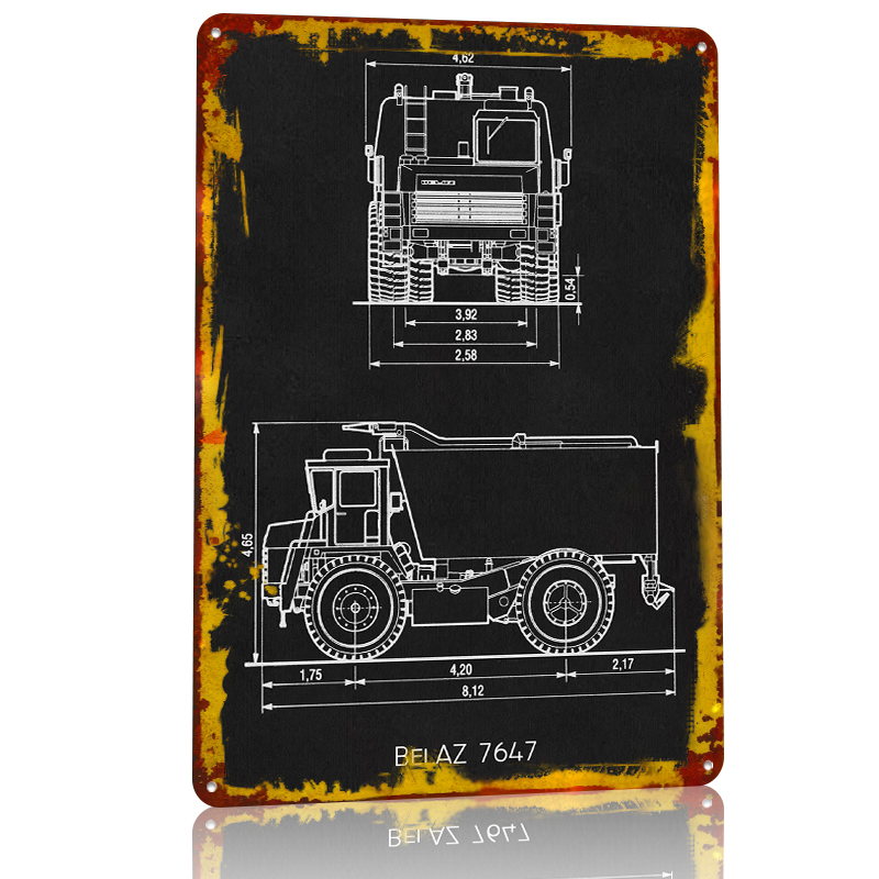 BelAZ 7647 Metal Poster Wall A - Retro Gaming Bar recensione e prezzo