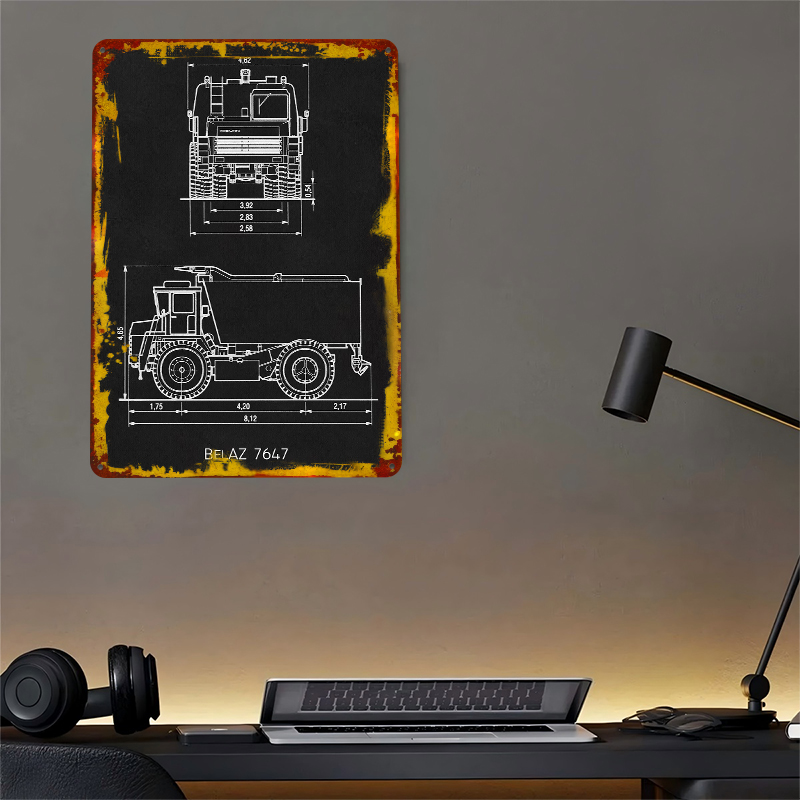 BelAZ 7647 Metal Poster Wall A - Retro Gaming Bar recensione e prezzo