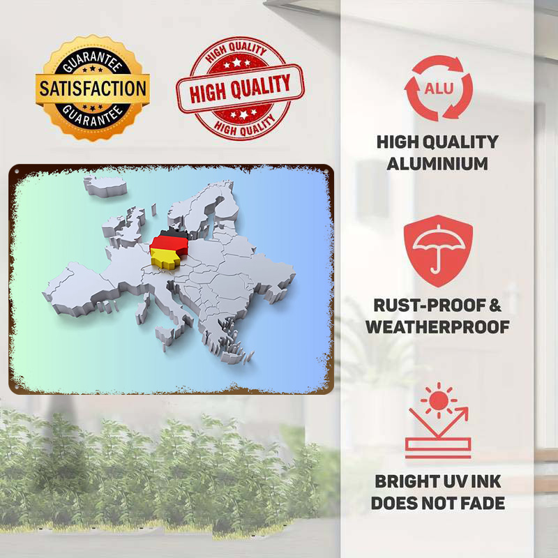 Germany on Europe Map Metal Po - Retro Gaming On recensione e prezzo