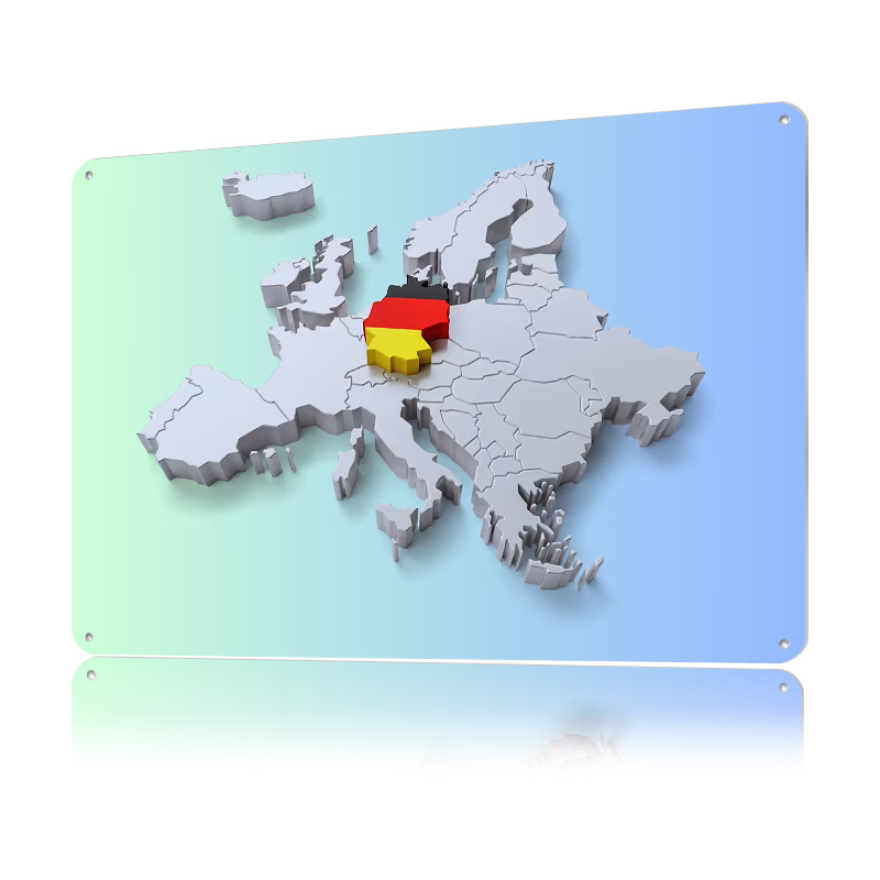 Germany on Europe Map Metal Po - Retro Gaming On recensione e prezzo