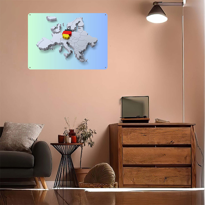 Germany on Europe Map Metal Po - Retro Gaming On recensione e prezzo
